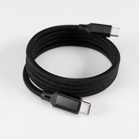 Кабель COIL магнитный для зарядки и передачи данных, 100Вт, 480Мб/с, нейлоновая оплетка, черный