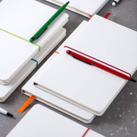 Блокнот Belto, А5, белый/бирюзовый, кремовый блок