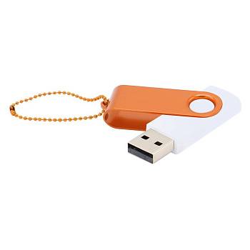 Флешка Designer To Go 2.0 USB 16Gb, белый/оранжевый Флешка Designer To Go 2.0 USB 16Gb, белый/оранжевый