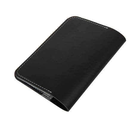 Обложка для паспорта,"Самолеты",черный, кожа натуральная 100%