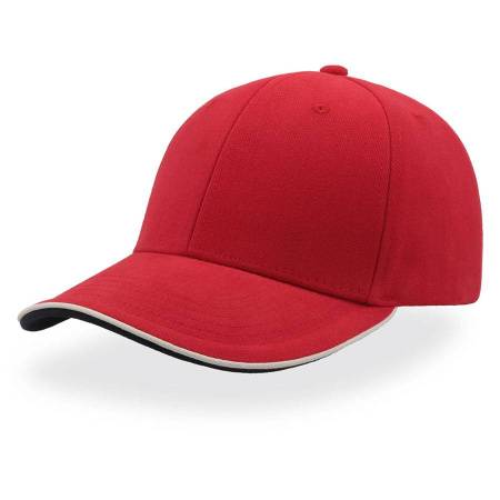 Бейсболка "PIPING SANDWICH", 6 клиньев, металлическая застежка,  натуральный, 100% хлопок
