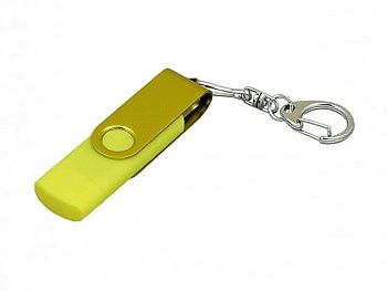 Флешка с поворотным механизмом, c дополнительным разъемом Micro USB, 32 Гб, желтый Флешка с поворотным механизмом, c дополнительным разъемом Micro USB, 32 Гб, желтый