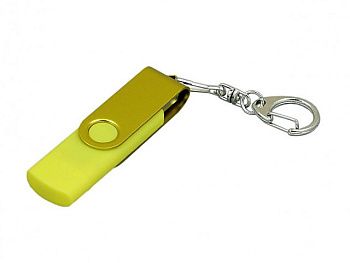 Флешка с поворотным механизмом, c дополнительным разъемом Micro USB, 64 Гб, желтый Флешка с поворотным механизмом, c дополнительным разъемом Micro USB, 64 Гб, желтый