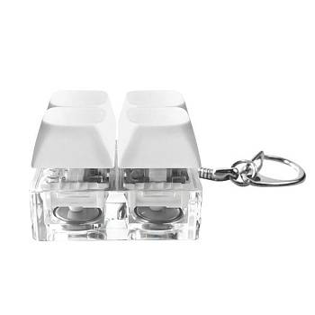 Брелок Press Anti Stress с LED подсветкой, белый