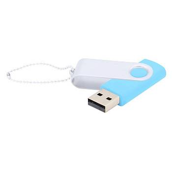 Флешка Designer To Go 2.0 USB 16Gb, голубой/белый Флешка Designer To Go 2.0 USB 16Gb, голубой/белый