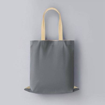 Сумка для шопинга «Twin» двухцветная из хлопка, 180 г/м2