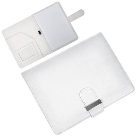 Папка А5 с блокнотом "Classic",белая,17,5х23х1,7см, искусственная кожа