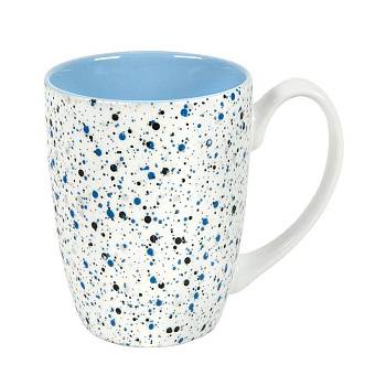 Кружка TERRAZZO, белый с голубым, 330мл, фарфор Кружка TERRAZZO, белый с голубым, 330мл, фарфор