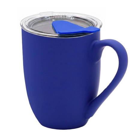 Кружка с крышкой Velvet Duo, софт-тач