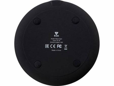 Беспроводное зарядное устройство с подсветкой логотипа "Moon spot", 10 Вт, soft-touch