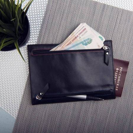 Органайзер для путешествий,"LEGENDA Military",черный, кожа натуральная 100%