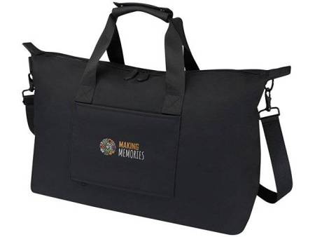 Спортивная сумка для ноутбука с диагональю экрана 15,6 дюйма Turner, изготовленная из переработанных материалов согласно стандарту GRS - сплошной черный