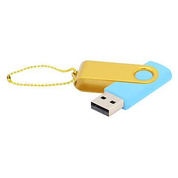 Флешка Designer To Go 2.0 USB 16Gb, голубой/желтый Флешка Designer To Go 2.0 USB 16Gb, голубой/желтый