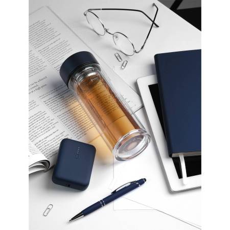 Бутылка стеклянная с двойными стенками, Aravia, 380 ml, синяя