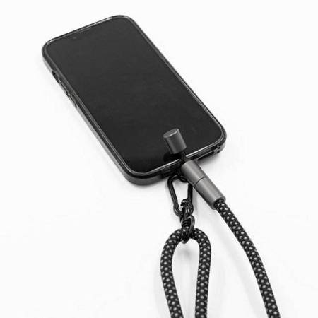 Шнурок-держатель для телефона с зарядным кабелем USB-C на USB-C/Lightning «Lany Eco Charge», серый