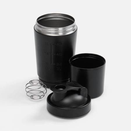 Спортивный шейкер с контейнером TwinPics, черный