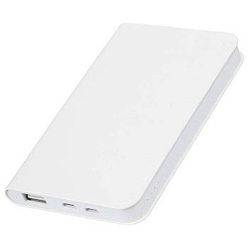Универсальный аккумулятор "Softi" (5000mAh),белый, 7,5х12,1х1,1см, искусственная кожа, пластик Универсальный аккумулятор "Softi" (5000mAh),белый, 7,5х12,1х1,1см, искусственная кожа, пластик