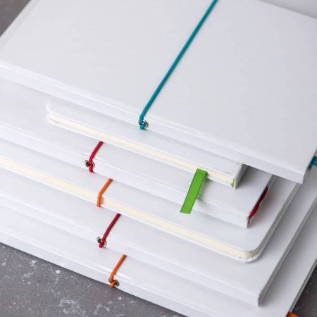 Блокнот Belto, А5, белый/бирюзовый, кремовый блок