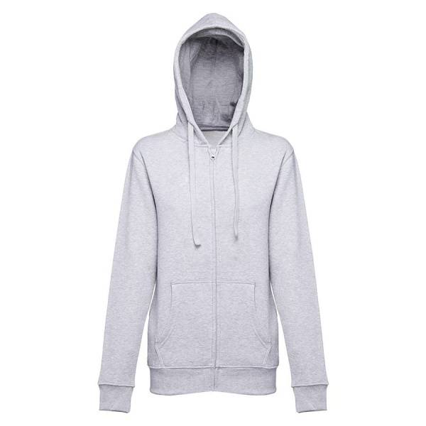 Толстовка женская с капюшоном AMSTERDAM WOMEN, серый меланж, S, 50% хлопок, 50% полиэстер