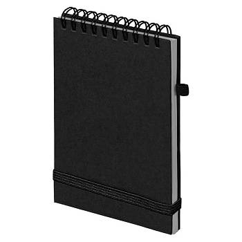 Блокнот на спирали MEMO PAD, размер 95х145 мм, черный, блок в клетку Блокнот на спирали MEMO PAD, размер 95х145 мм, черный, блок в клетку