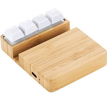 Беспроводное зарядное устройство ClickPad (10W) в виде подставки для телефона, с клавишами анти-стресс, белый