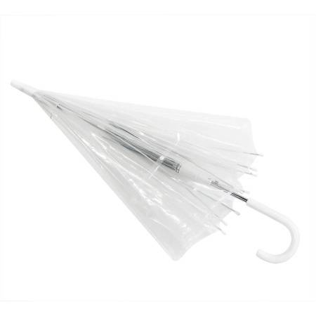 Зонт-трость Klar с прозрачным куполом, белый 
