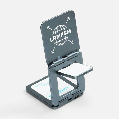 Складная станция беспроводной зарядки Plat Form, серая