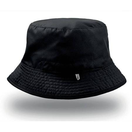 Панама "BUCKET POCKET", черный с серым, 100% нейлон, плотность 85 г/м2