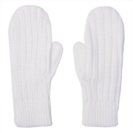 Варежки вязаные НАСВЯЗИ©, бежевый меланж, 30% шерсть