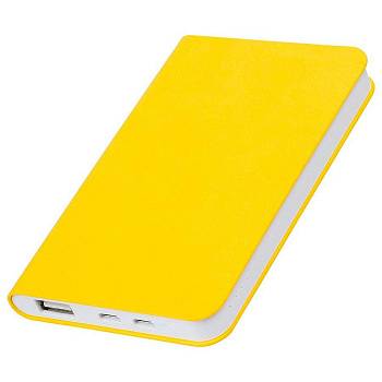 Универсальный аккумулятор "Softi" (5000mAh),желтый, 7,5х12,1х1,1см, искусственная кожа,пласт Универсальный аккумулятор "Softi" (5000mAh),желтый, 7,5х12,1х1,1см, искусственная кожа,пласт