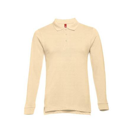 Рубашка-поло мужская BERN, д/р, белый, S, 100% хлопок