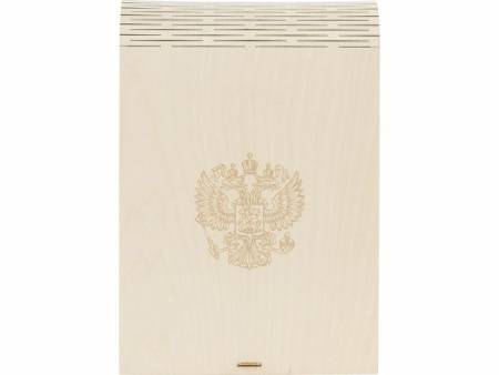 Набор бокалов для шампанского «За Россию» Chinelli в деревянной коробке