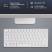 Беспроводная клавиатура Air Keyboard для MAC, Windows, 500 мАч, алюминий, белый, Deppa