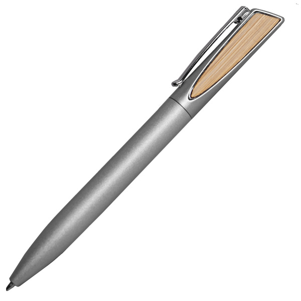 Ручка шариковая SOLO, белый, металл, пластик, дерево