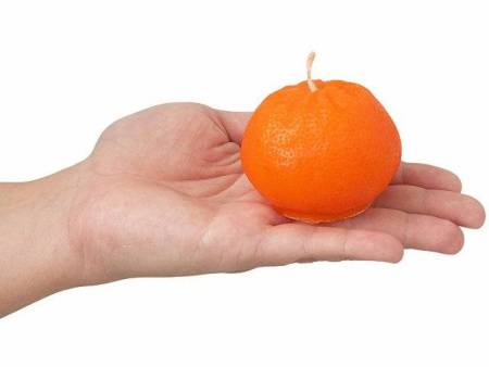 Набор свечей "Мандарины в сетке", оранжевый