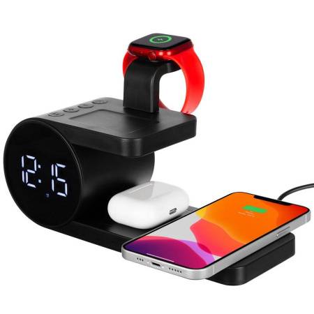 Станция беспроводной зарядки с часами fullStack Станция беспроводной зарядки с часами fullStack