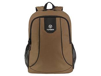 Рюкзак TORBER ROCKIT с отделением для ноутбука 15,6", коричневый, полиэстер 600D, 46 х 30 x 13