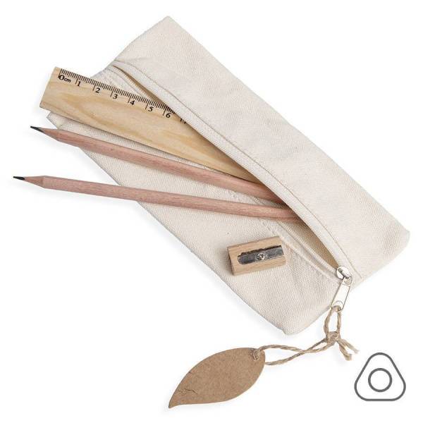 Набор SUIT: пенал-косметичка, 2 чернографитных карандаша, точилка, линейка