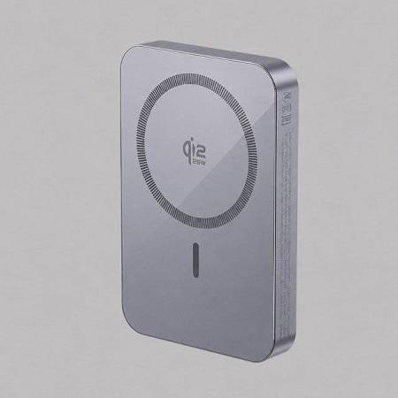 Внешний АКБ NRG Max Qi2.2 10000 мА-ч, 25Вт MageSafe, серый, Deppa