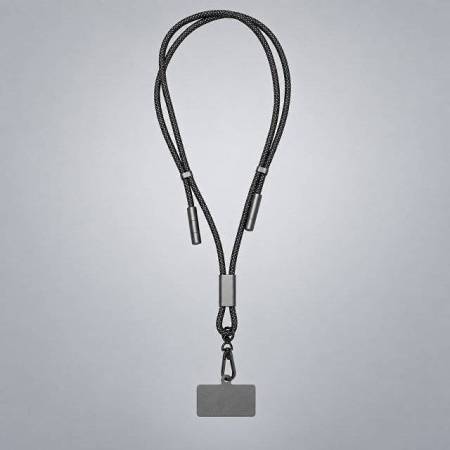 Шнурок-держатель для телефона с зарядным кабелем USB-C на USB-C/Lightning «Lany Eco Charge», серый