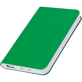 Универсальный аккумулятор "Silki" (5000mAh),зеленый, 7,5х12,1х1,1см, искусственная кожа,плас Универсальный аккумулятор "Silki" (5000mAh),зеленый, 7,5х12,1х1,1см, искусственная кожа,плас