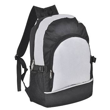 Рюкзак. серый с чёрным, 30х42х13, Полиэстер 600D+1680D, шелкография