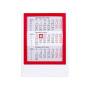 Календарь настольный на 2 года, белый с красным, 12,5х16 см, пластик, шелкография