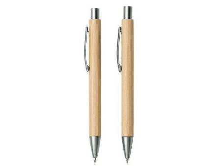 Набор ручка и механический карандаш "Tender bamboo", натуральный
