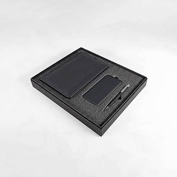 Набор подарочный BLISS: ежедневник, ручка и power bank в коробке  с ложементом