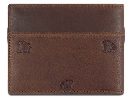 Портмоне Mano "Don Leon", натуральная кожа в коричневом цвете, 11 х 8,6 см