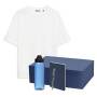 Набор с одеждой RUST NEO (футболка, бутылка, ежедневник, ручка), белый/синий