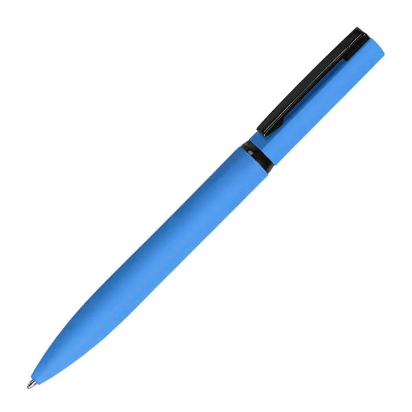 MIRROR BLACK, ручка шариковая, голубой, металл