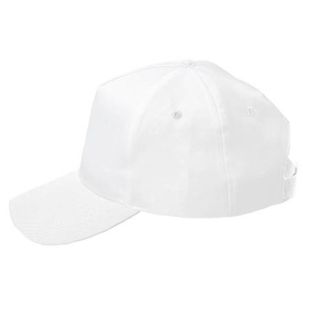 Бейсболка "Fortuna", 5 клиньев,  застежка на липучке, белый, 100% п/э