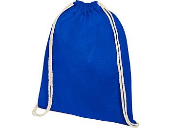 Рюкзак со шнурком Tenes из хлопка плотностью 140 г/м², синий Рюкзак со шнурком Tenes из хлопка плотностью 140 г/м², синий